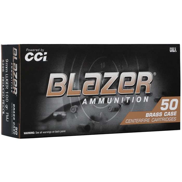 Blazer Brass Reduced Recoil 9MM Luger Handgun Ammo