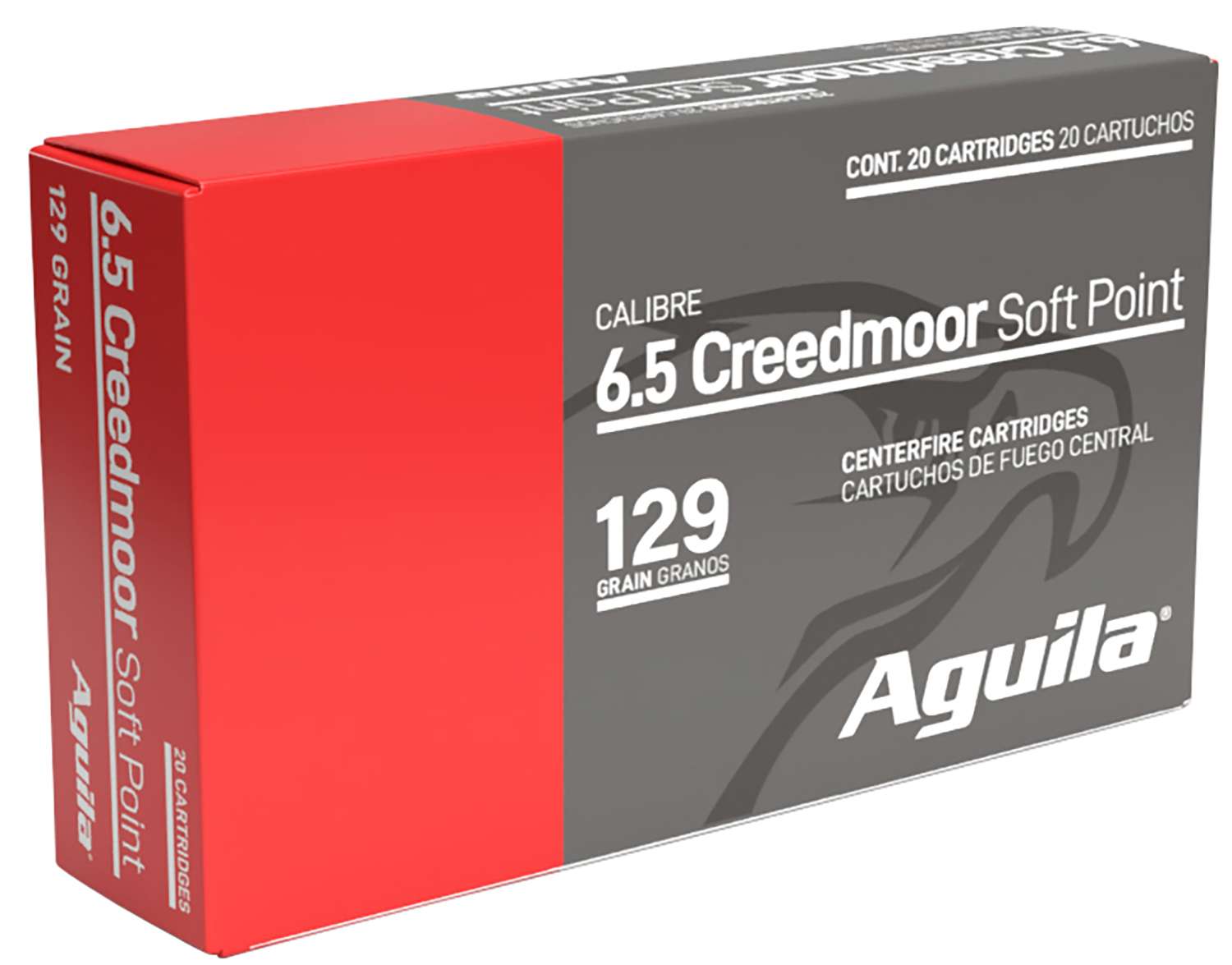 Aguila 81489AG 6.5 Creedmoor 129gr InterLock BTSP Ammo 20 Rounds - Aguila Ammunition - INTERLOCK BOAT TAIL SOFT POINT
