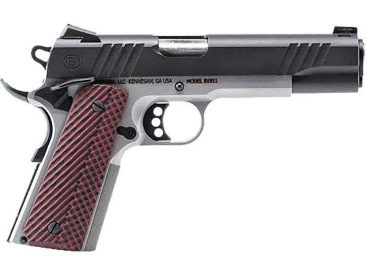 Bersa B19117050BMBC B1911 Full Size Frame 45 ACP 8+1 5" Stainless...