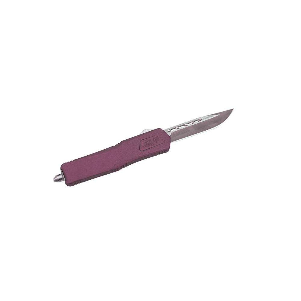 Great Lakes GLFA Medium 3.50" OTF Knife, Black Cherry Aluminum Handle