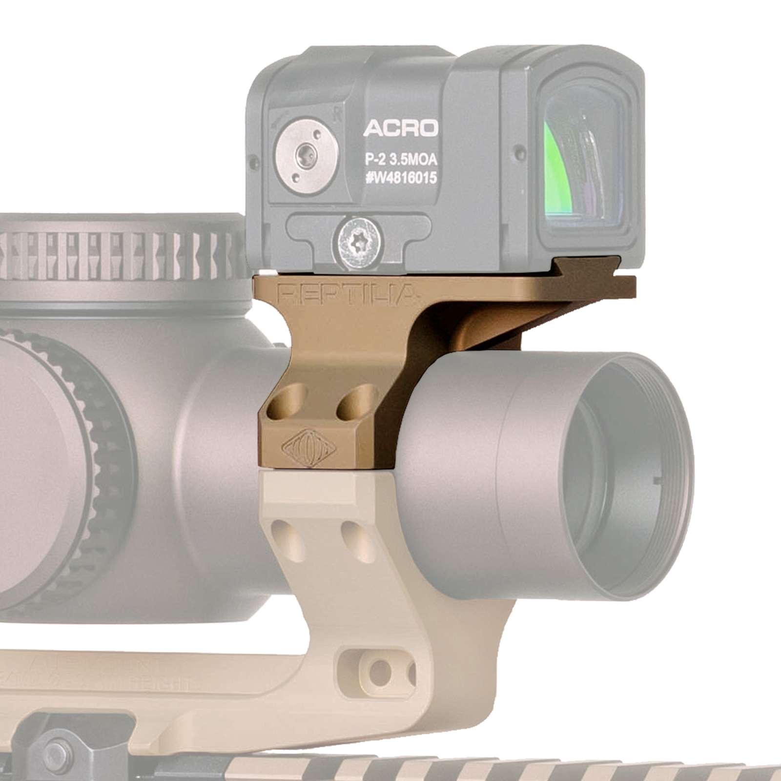 Reptilia LLC 100184 ROF-90 34mm FDE 7075-T6 Aluminum Fits AR-15 - Reptilia - ROF-90