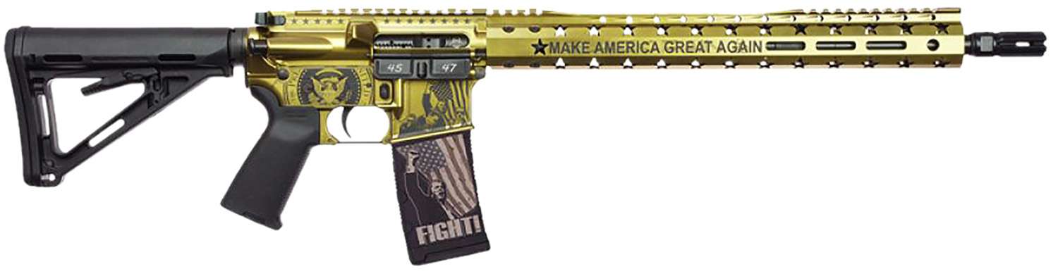 BRO 24111202G Spec15 5.56 NATO 16" Trump Custom Gold FX Rifle - Black Rain Ordnance - 5.56 NATO