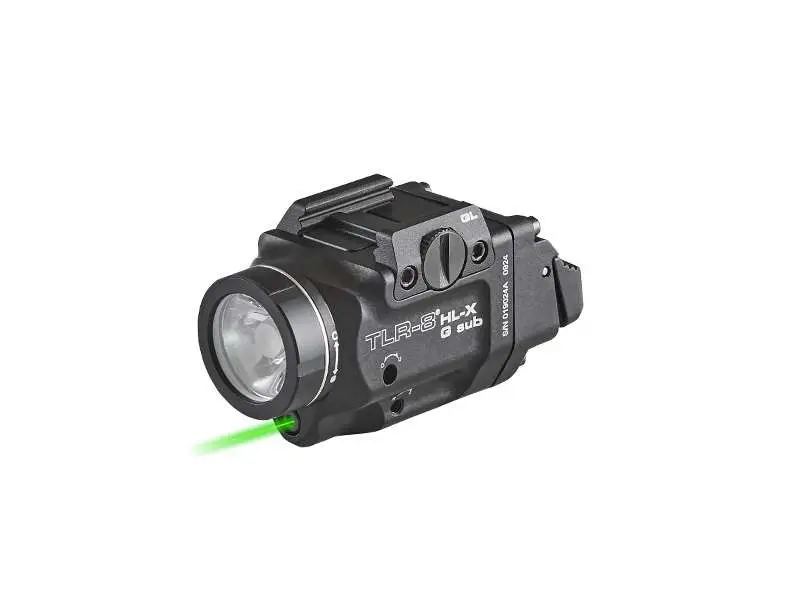 Streamlight 69476 TLR-8 Black Aluminum 1,000 Lumens Green Laser Glock 43x/48 - Streamlight - 1,000 LUMENS