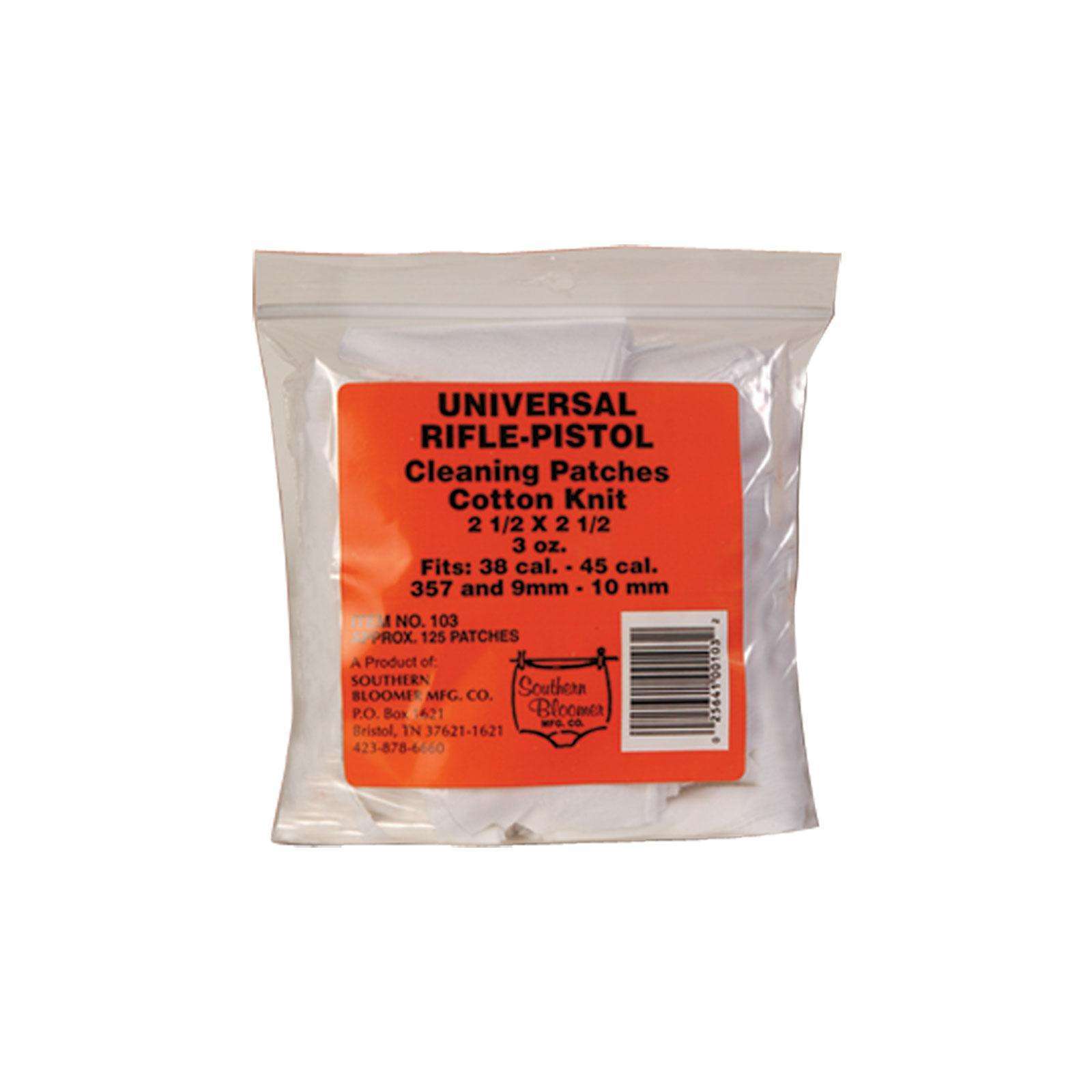 Southern Bloomer Universal Rifle Pistol Cotton Cleaning Patch 2.5x2.5 130pk