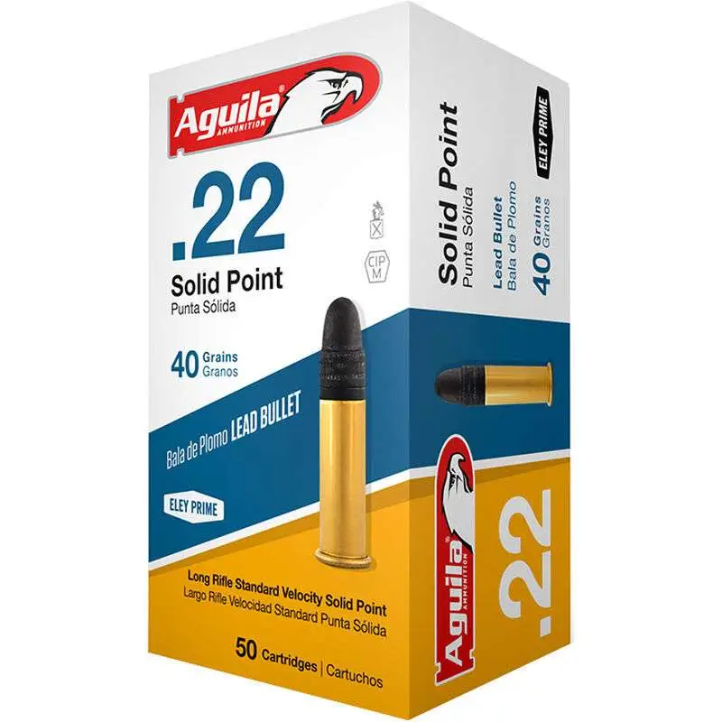 Aguila Standard Velocity Rimfire Ammunition .22 LR 40 gr LRN 1130 fps 50/ct