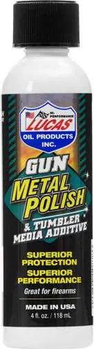 Lucas Oil 10878 - 4oz Gun Metal Polish & Tumbler Media Additive, Safe on All Metals, Made in USA