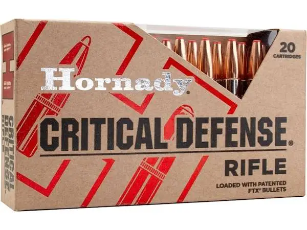 Hornady 80920 Critical Defense 308 Win 155gr FTX 20 Per Box/10 Cs - Hornady - 308 Winchester