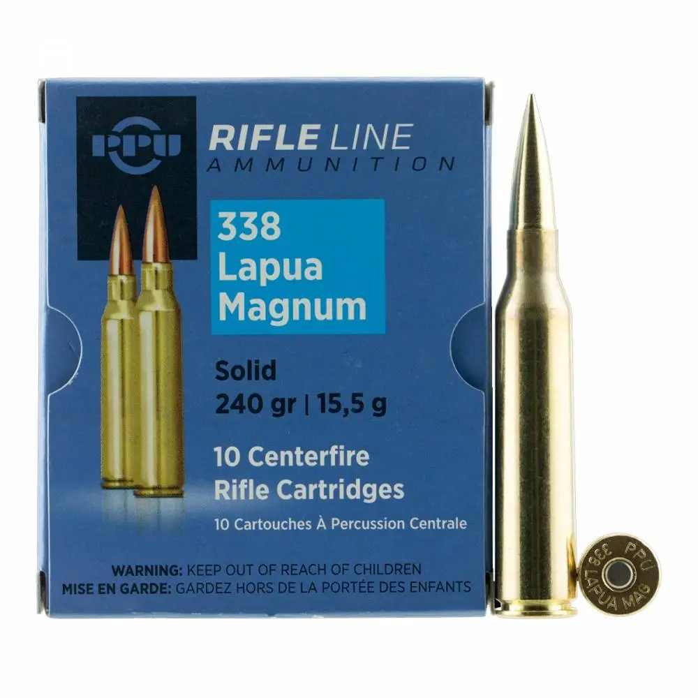 Prvi Partizan PPM338 Match 338 Lapua Magnum Copper Solid 240 Grain 10 Ro...
