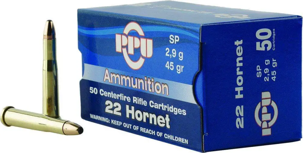 Prvi Partisan PP22H .22 Hornet 45gr Soft Point Rifle Ammo 50/Box - Prvi Partizan - 22 Hornet