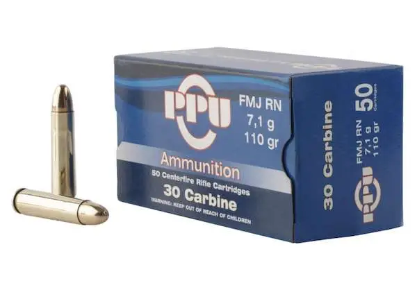 Prvi Partisan PP30F .30 Carbine 110gr FMJ RN 50/Box - Prvi Partizan - FULL METAL JACKET ROUND NOSE