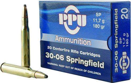 PPU PP30063 Standard Rifle 30-06Springfield 180gr Soft Point 20 Per... - Prvi Partizan - 30-06 Springfield