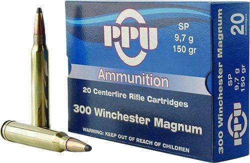 PPU PP3001 Standard Rifle 300WinMag 150gr Soft Point 20 Per Box/10 Case - Prvi Partizan - 300 Win Mag