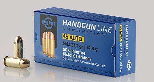 PPU PPH45F Handgun 45ACP 230gr Full Metal Jacket 50 Per Box/10 Case - Prvi Partizan - 45 ACP