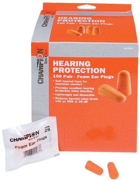 Champion Targets 40959 Molded EAR Plugs 32 DB IN THE Contouring Orange Foam