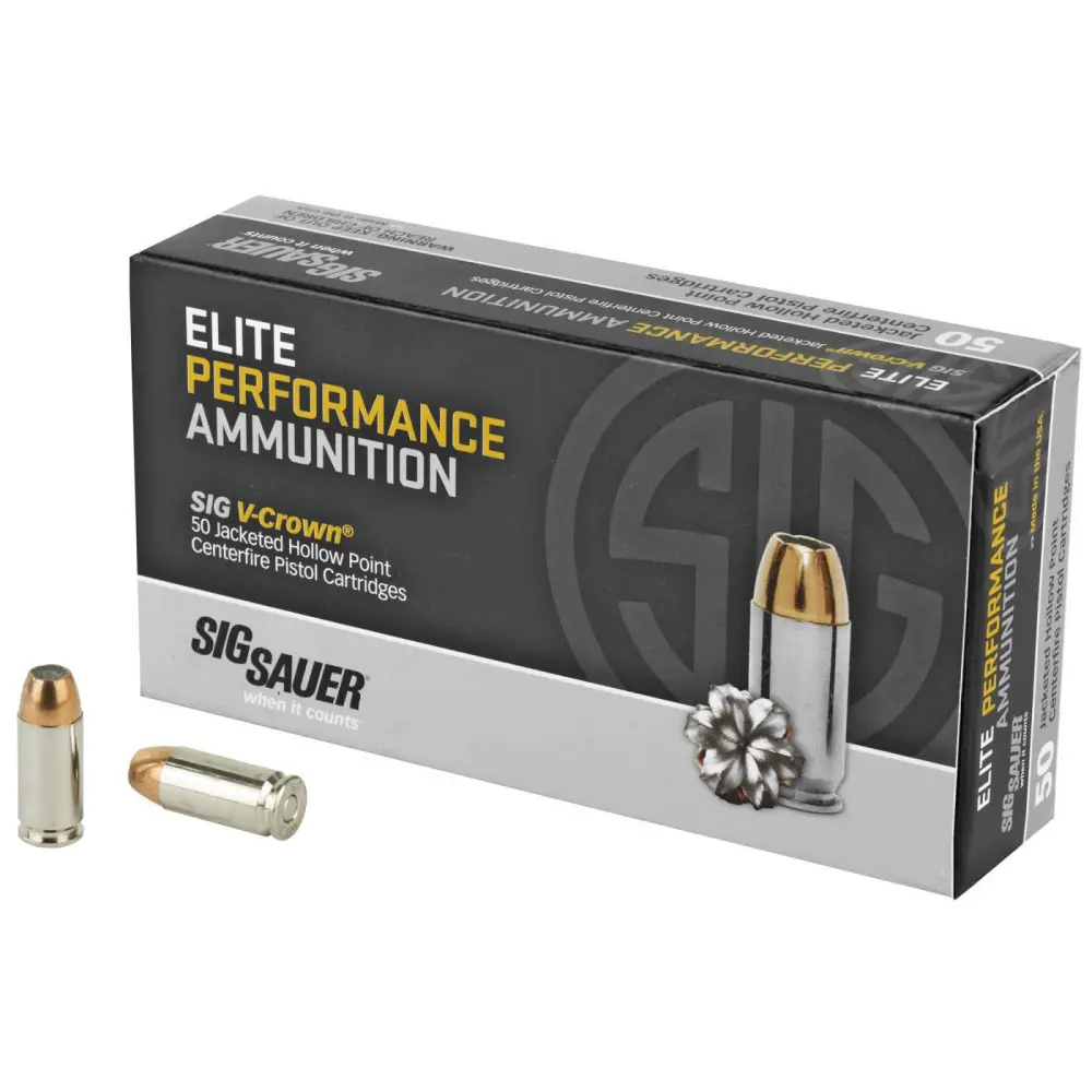 Sig Sauer V-Crown 40 S&W Jacketed Hollow Point 165 Grain 50 Rounds - Sig Sauer - 40 S&W