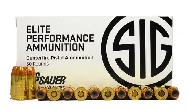 Sig Sauer E45AP150 45 ACP V Crown Jacketed Hollow Point 200 Grain 50 Rounds - Sig Sauer - 45 AUTO