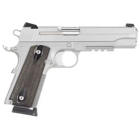 Sig Sauer 1911R45SSSCA Full-Size 45 ACP Nickel Night Sights Blackwood Grip
