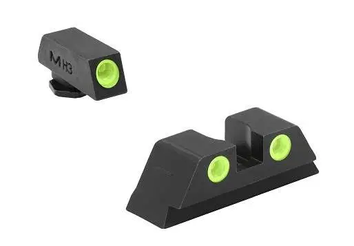 Meprolight USA 102243101 Tru-Dot Sight Set Green Tritium Front & Rear...
