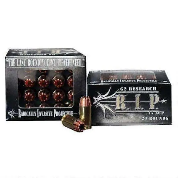 G2 Research RIP .45 ACP 162gr HP Brass Case Pistol Ammo