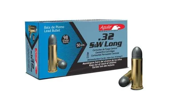 Aguila 1E322340 .32 S&W Long 98 Grain Lead Round Nose 50 Rounds