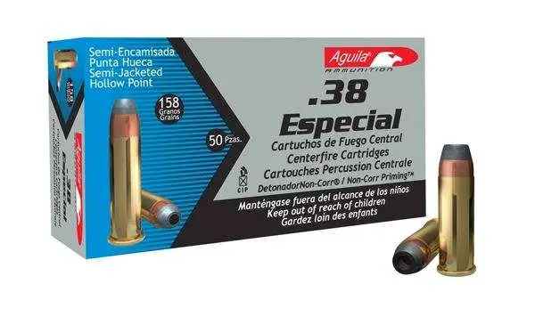Aguila 1E382521 38 Special 130 Grain FMJ 50 Rounds Brass Case