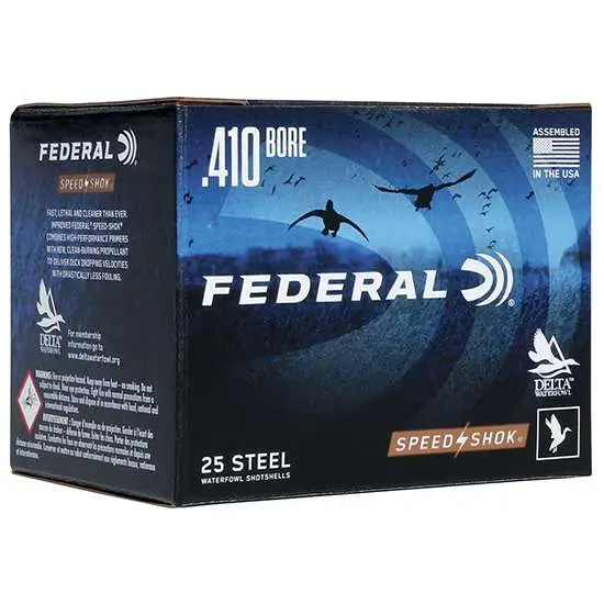 Federal SPEED-SHOK 410 Gauge 3 in 3/8 oz 6 Shot Shotshells 25 Rounds - Federal Premium Ammunition - .410 Bore