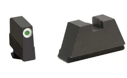 AmeriGlo GL491 Optic Sight Set Glock 3XL Tall Green Tritium Black Rear - AmeriGlo - STEEL