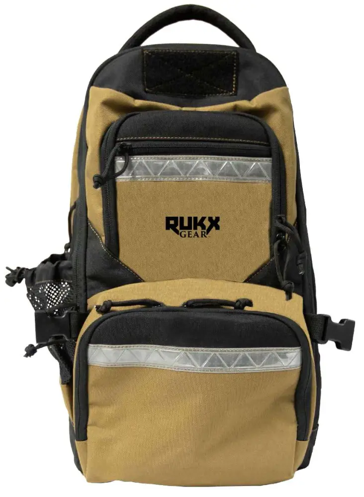 Rukx Gear ATICTSURT Survivor Backpack Tan, Water Resistant, 20"x11"x10"