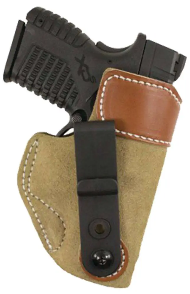 DeSantis 106NA8JZ0 Sof-Tuck IWB Holster Tan Leather for Sig P365 Right Hand