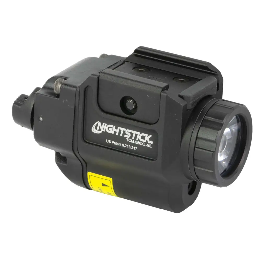 Nightstick TCM550XLGL Compact Weapon Light Green Laser 550 Lumens Black Anodized Aluminum 136 Meters