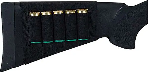 Allen 205 Shotgun Shell Holder Black Elastic 5 Round Buttstock Mount