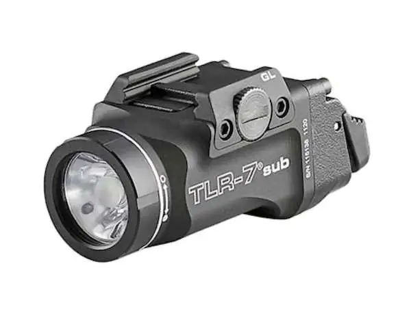 Streamlight TLR-7 Weapon Light Fits Glock 43X/48 MOS/Rail 500 Lumens Output White LED Light 141 Meters Beam Rail Grip Clamp Mount Black Anodized Aluminum - Streamlight - 500 LUMENS