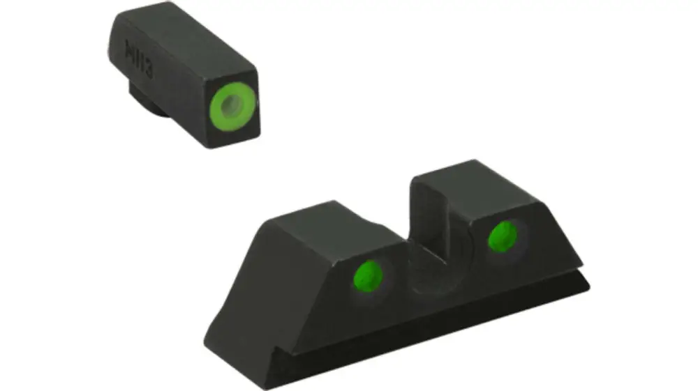 Meprolight Hyper-Bright Tritium Sight Set Gn Front/Gn Rear f/S&W M&P Shield