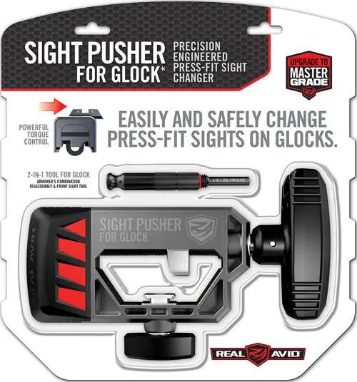 Real Avid AVGLOCKSP Master Sight Pusher for Glock Handguns Red