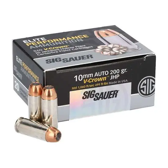 Sig Sauer Elite Defense 10mm Auto 200 gr V-Crown JHP
