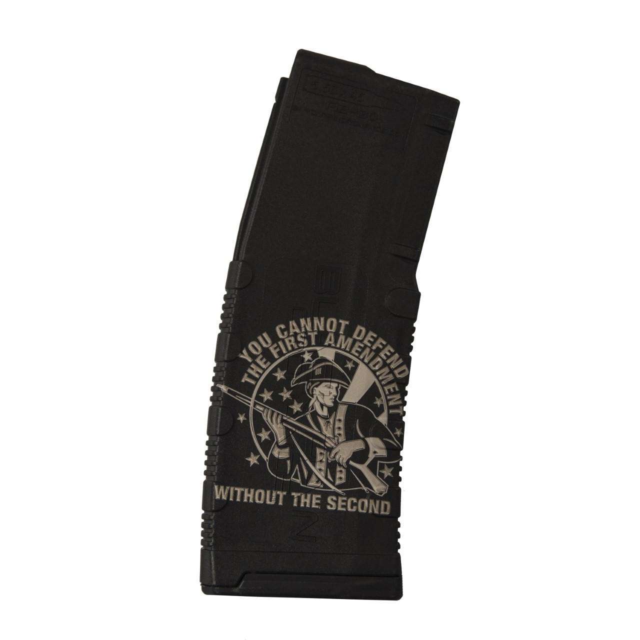 Black Rain Ordnance Lasered AR15 Magazine 1st Amendment Defends 30 rd. - Black Rain Ordnance - 5.56 NATO / .223 Rem