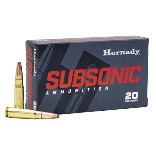 Hornady 80787 Subsonic 7.62x39mm 255gr Sub-X 20 Per Box - Hornady - SUB X