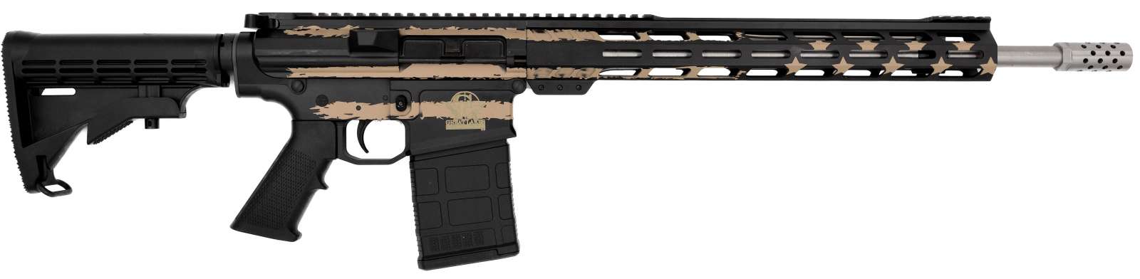 GLFA GL10308SSFDST .308 Win AR10 Rifle 18" SS Barrel Desert Flag Finish - Great Lakes Firearms - .308 WINCHESTER/7.62 NATO