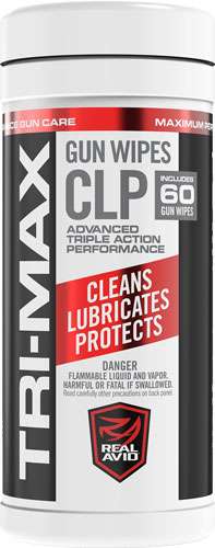 Real AVID/REVO TRI-MAX CLP 60 CT Canister Gun Wipes (AVCLPW-C60)