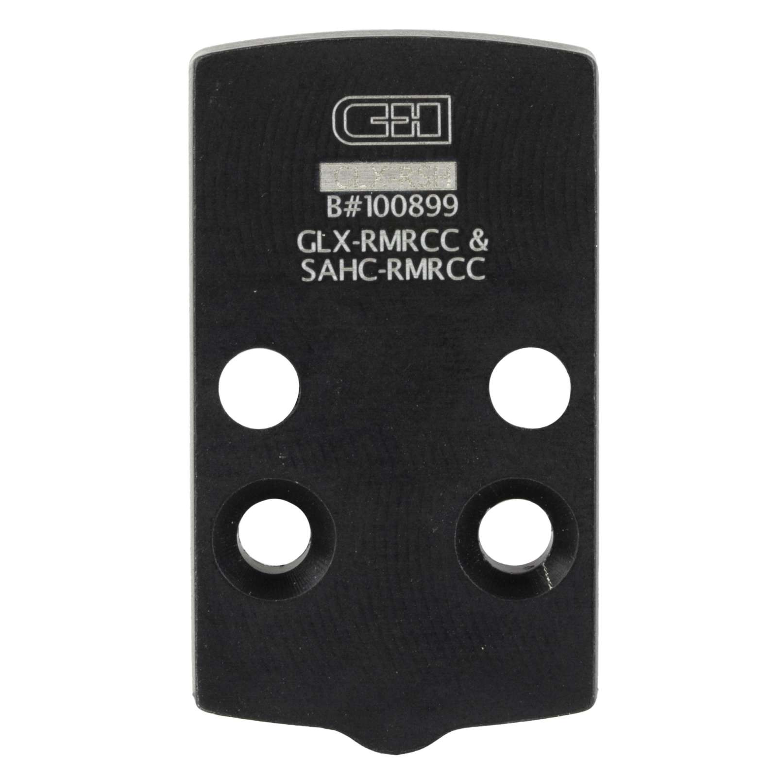 C&H Precision GLX-RMRcc Optic Mount Plate for Glock 43x/48 MOS, Black