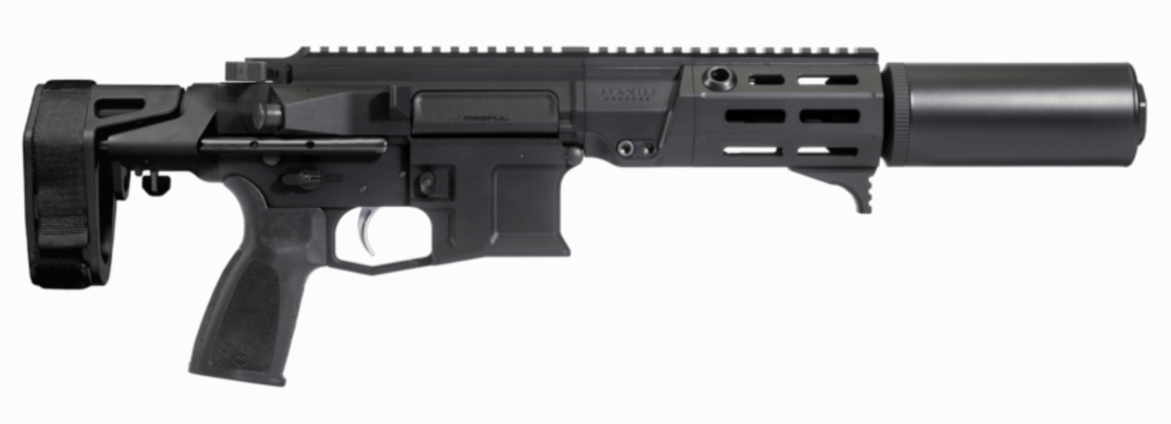 Maxim PDX-SD-PISTOL SUPPRESSED PISTOL BRACE 5.56 NATO 5.5IN BARREL 20RD ARID-SCW BRACE-ALG TRIGGER-SDX TWO PIECE HANDGUARD-PDX-SD 5.56 SUPPRESSOR MXM-49700
