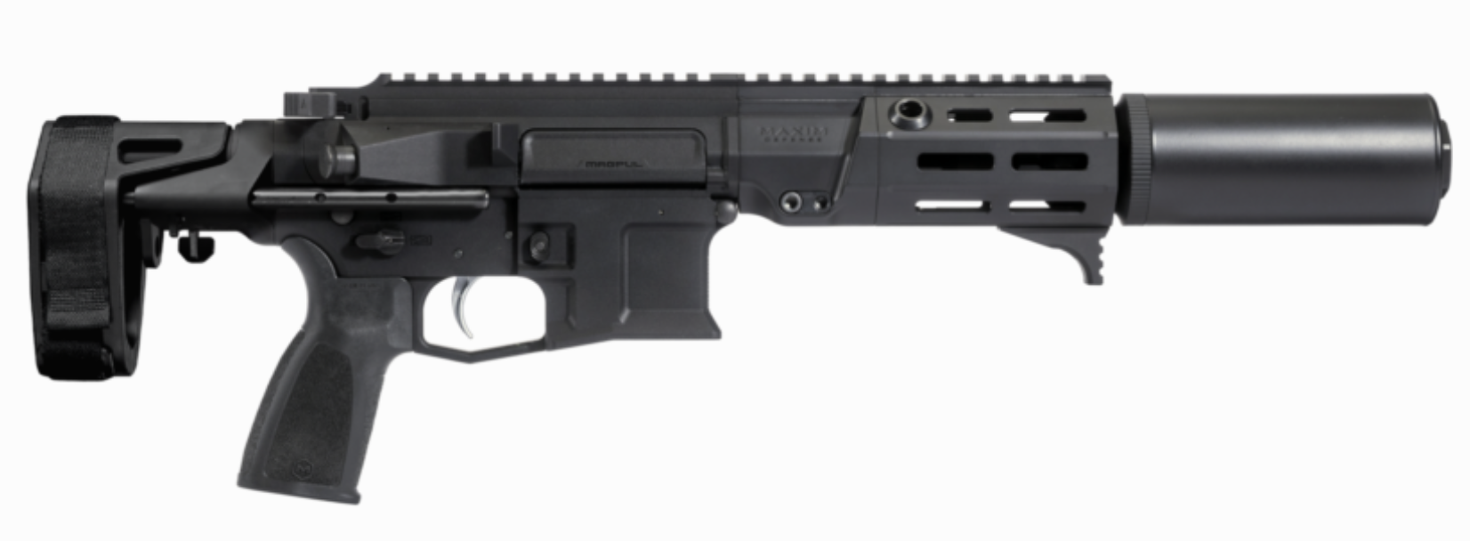 Maxim PDX-SD-PISTOL SUPPRESSED PISTOL BRACE 5.56 NATO 5.5IN BARREL 20RD BLACK-SCW BRACE-ALG TRIGGER-SDX TWO PIECE HANDGUARD-PDX-SD 5.56 SUPPRESSOR MXM-49701