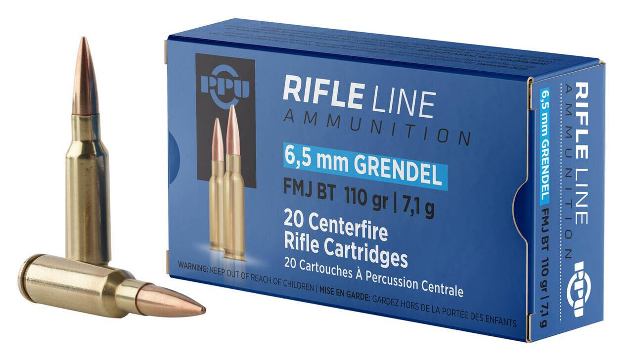 PPU PP6GF 6.5 Grendel 110GR FMJBT Ammo, 20 Rounds - Prvi Partizan - 6.5 Grendel
