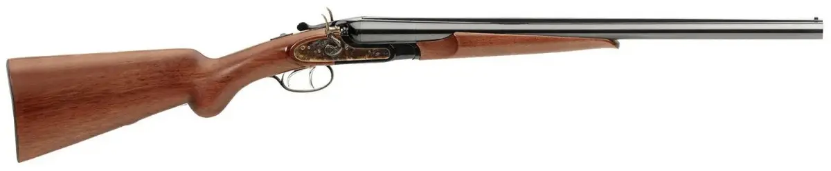 Pietta 1878 Deluxe Coach 12 Gauge Shotgun: Double Barrel, Walnut Stock, Black Finish, 20" Length