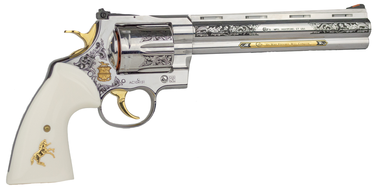 Colt Anaconda Armsmear Limited Edition (150 Made) 44 Mag  8" Barrel High Polish Custom Engraving w/Gold Inlay 6RD - Colt - .44 Magnum