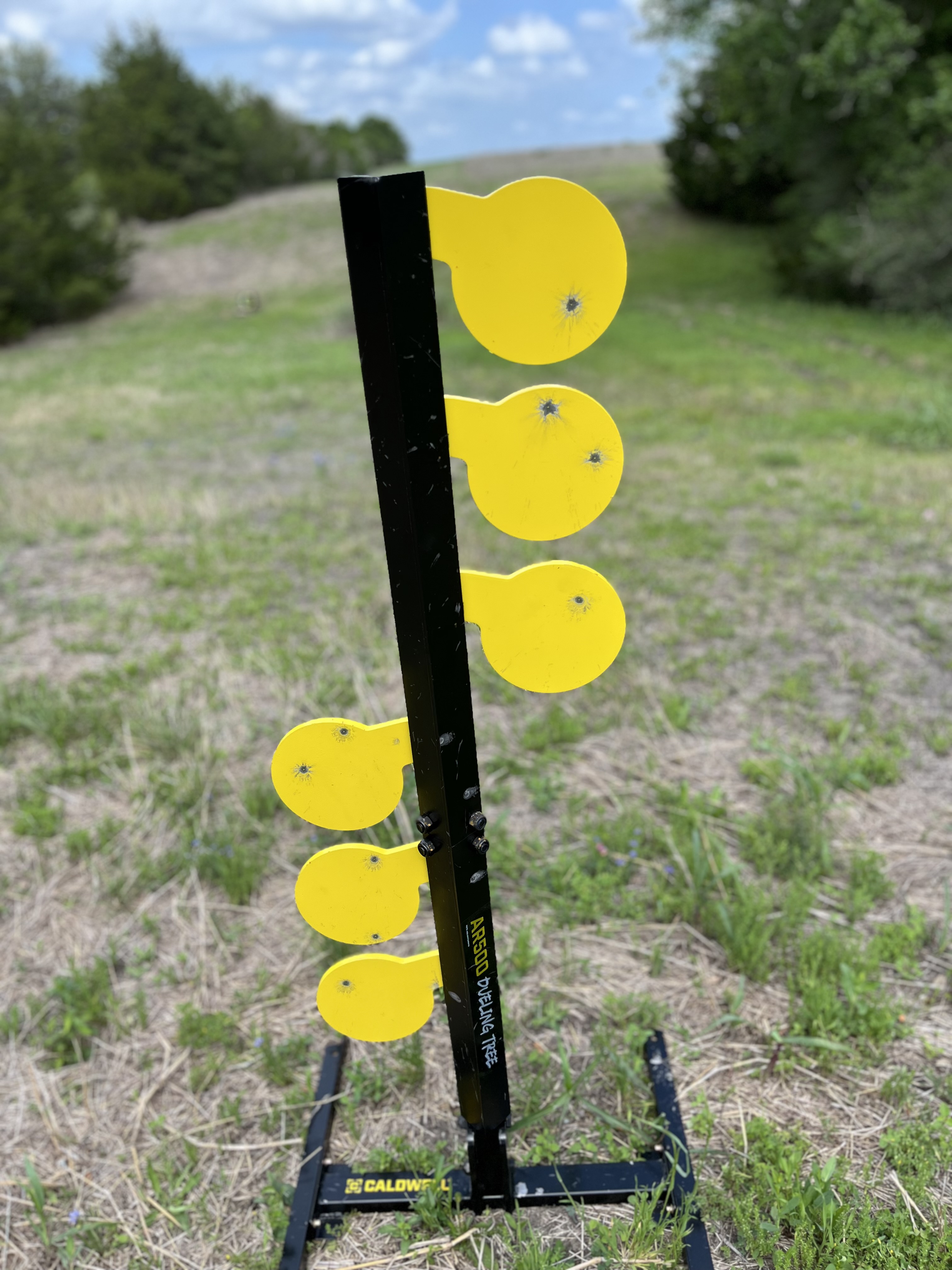 Customer review photo for Caldwell 1215367 AR500 Steel Dueling Tree Target System